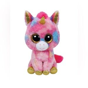 Ty Beanie Boos Fantasia Multicolor Unicorn reg stuffed animal plush